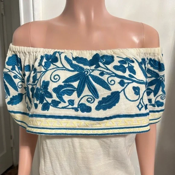 SCOTCH & SODA Women's Boho Off the Shoulder Dress with Embroidery - Picture 7 of 16